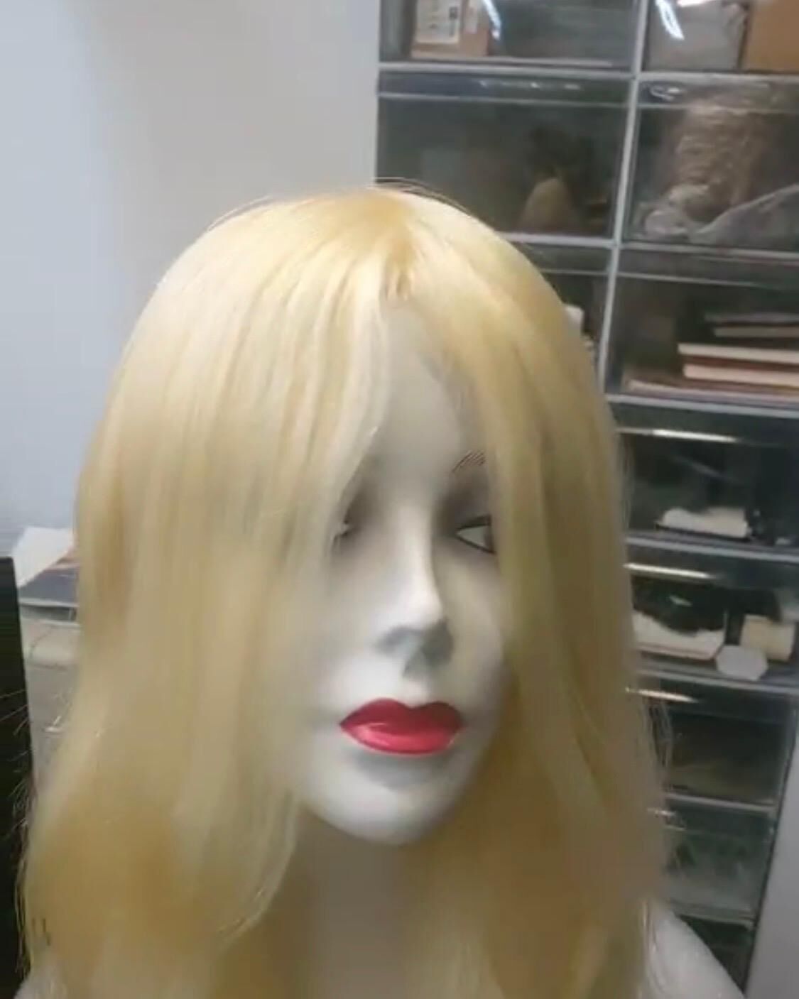 Bayan komple protez modelleri onden arkaya 32 cm kulaktan kulaga 34 cm