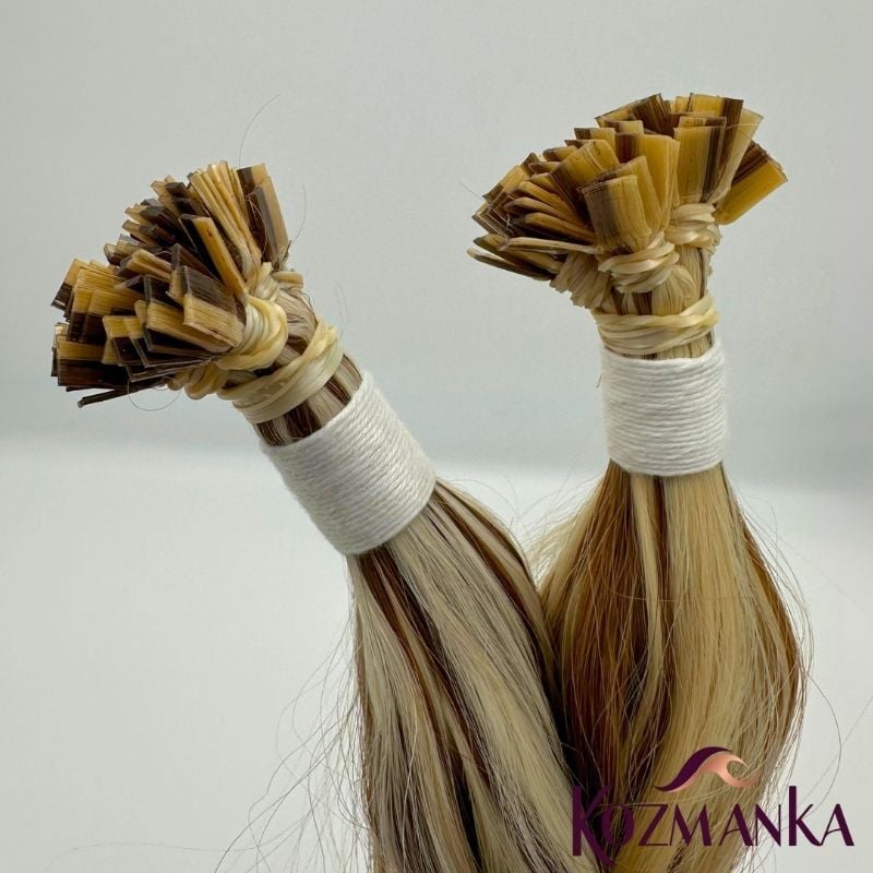 Çift Renkli Keratin Uçlu Doğal Saç (100 Adet)