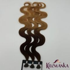 Koyu Ombreli Dalgalı Doğal Keratin Kaynak Saç (60 Adet)