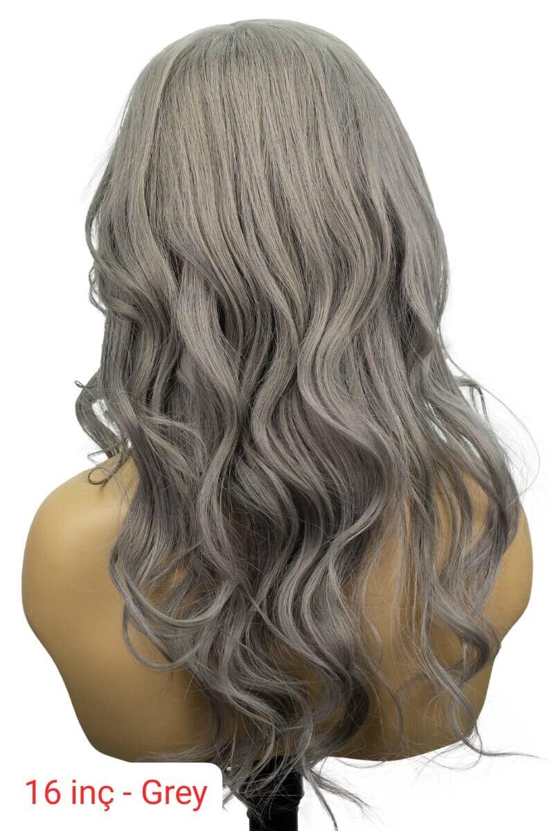 Peruk tul deri gorunumlu GREY 40-50-55-60-79-cm 220-230 gr